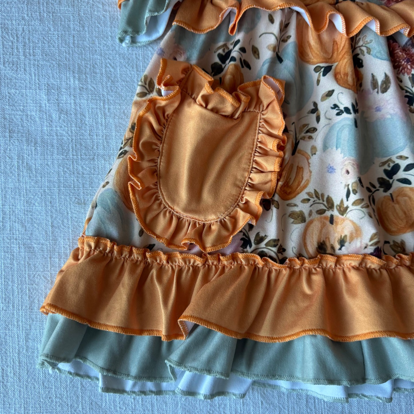 2T Pumpkin Ruffle Dress