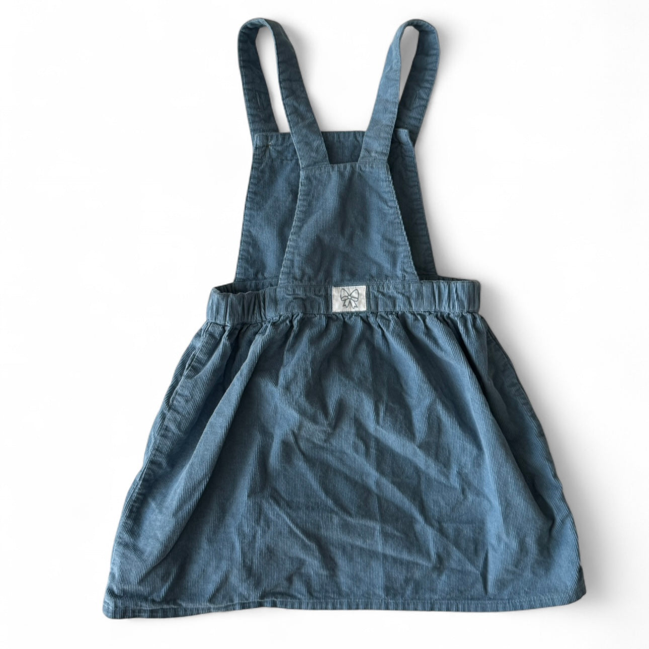 Size 5 Blue Cord Feel Overall Dress