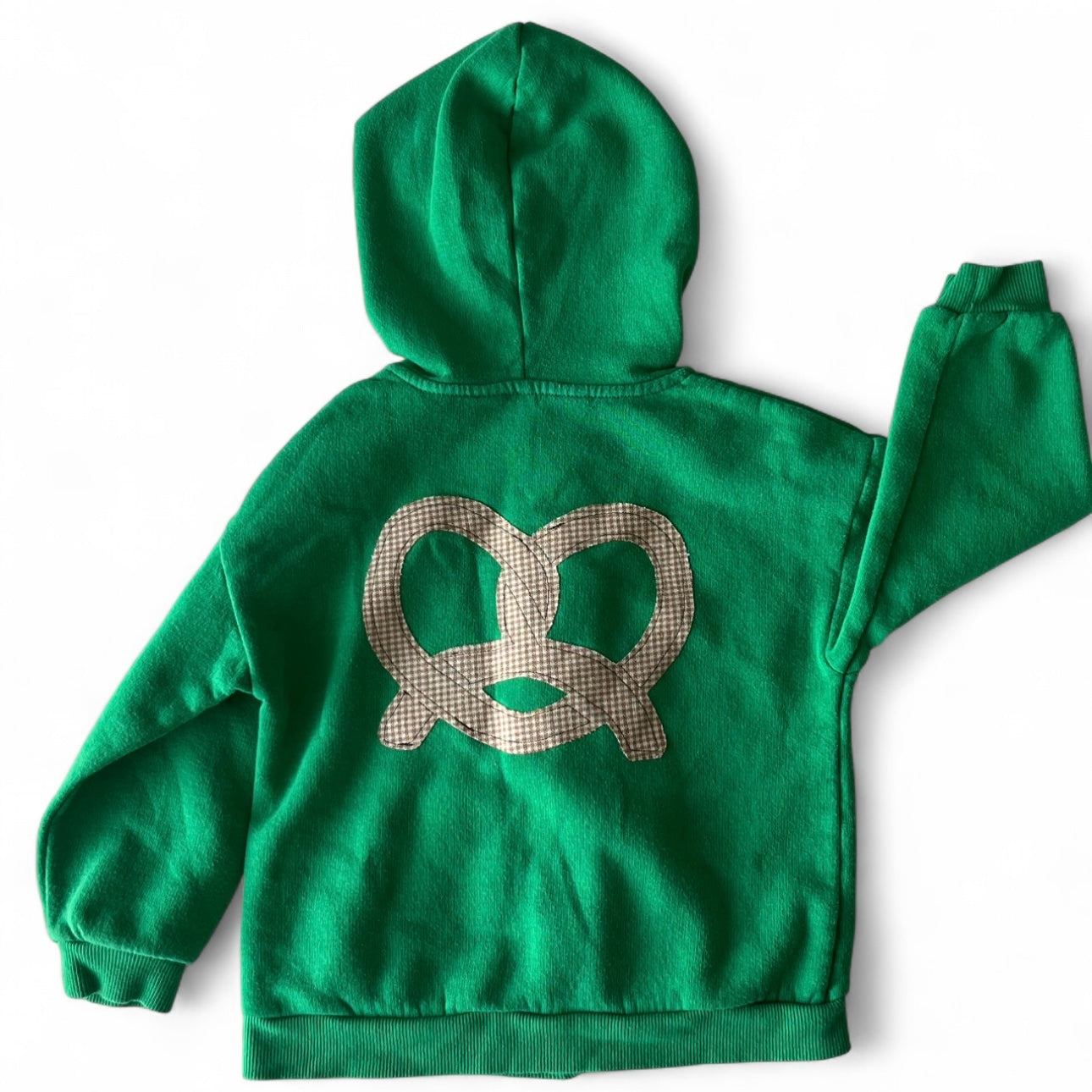 Size 5/6 Upcycled Pretzel Zip Hoodie