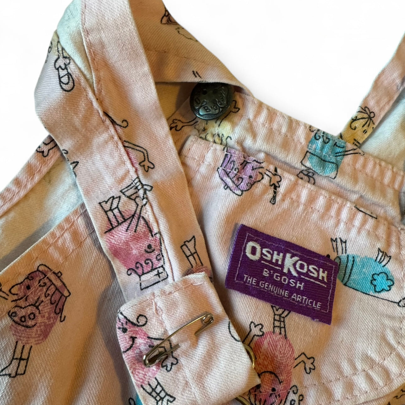 3t Vintage Oshkosh Fingerprint Overalls