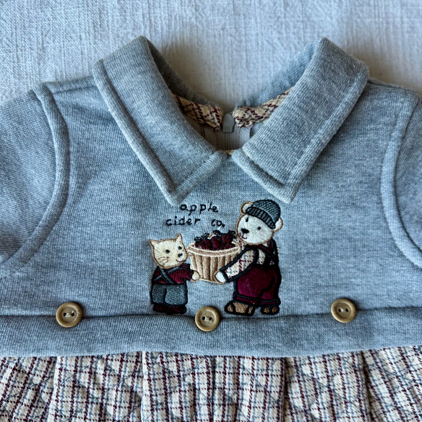 3-6 Months Vintage Baby Togs Apple Cider Jumpsuit