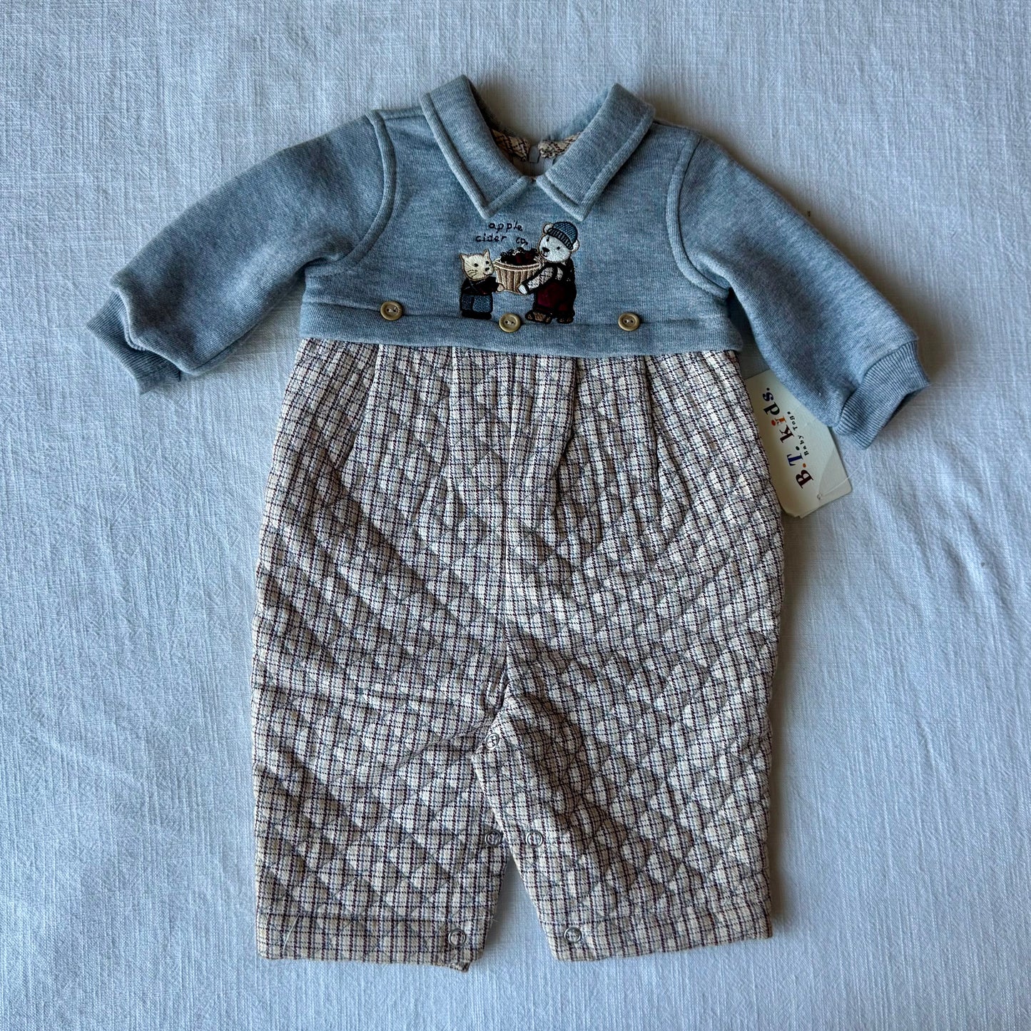 3-6 Months Vintage Baby Togs Apple Cider Jumpsuit