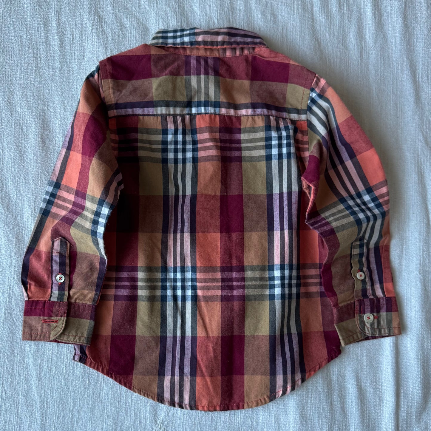 2T Harvest Plaid Button Down