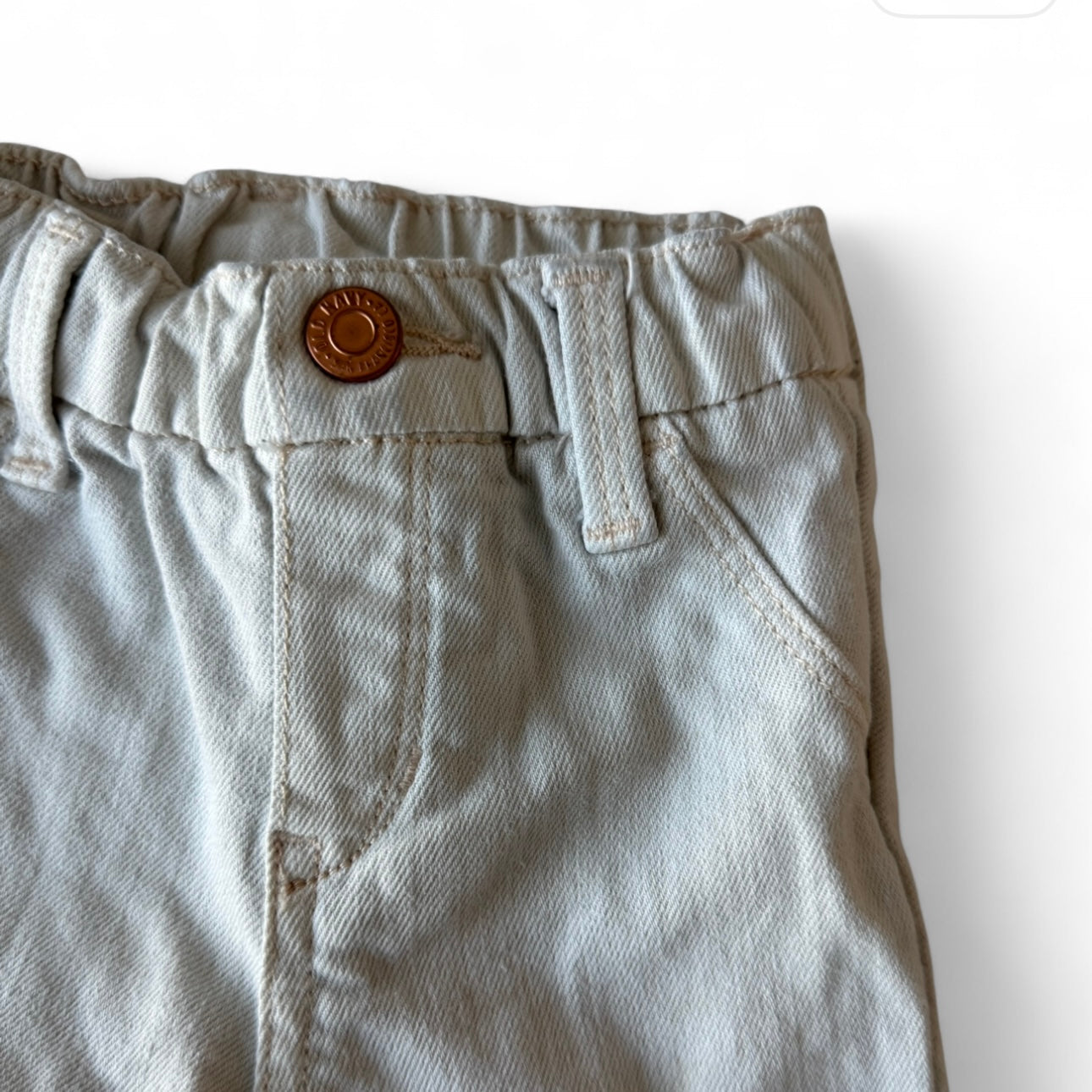 6-12 months Cream Jogger Jeans