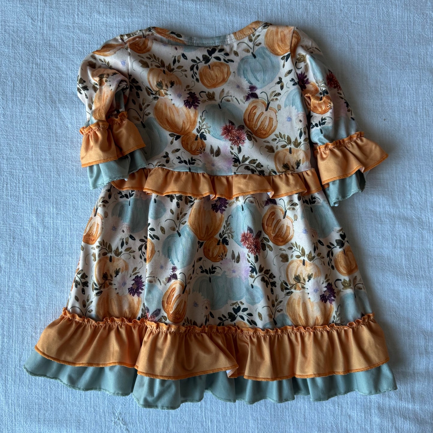 2T Pumpkin Ruffle Dress