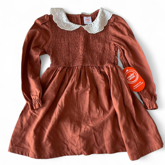 3T Floral Collar Smocked Dress