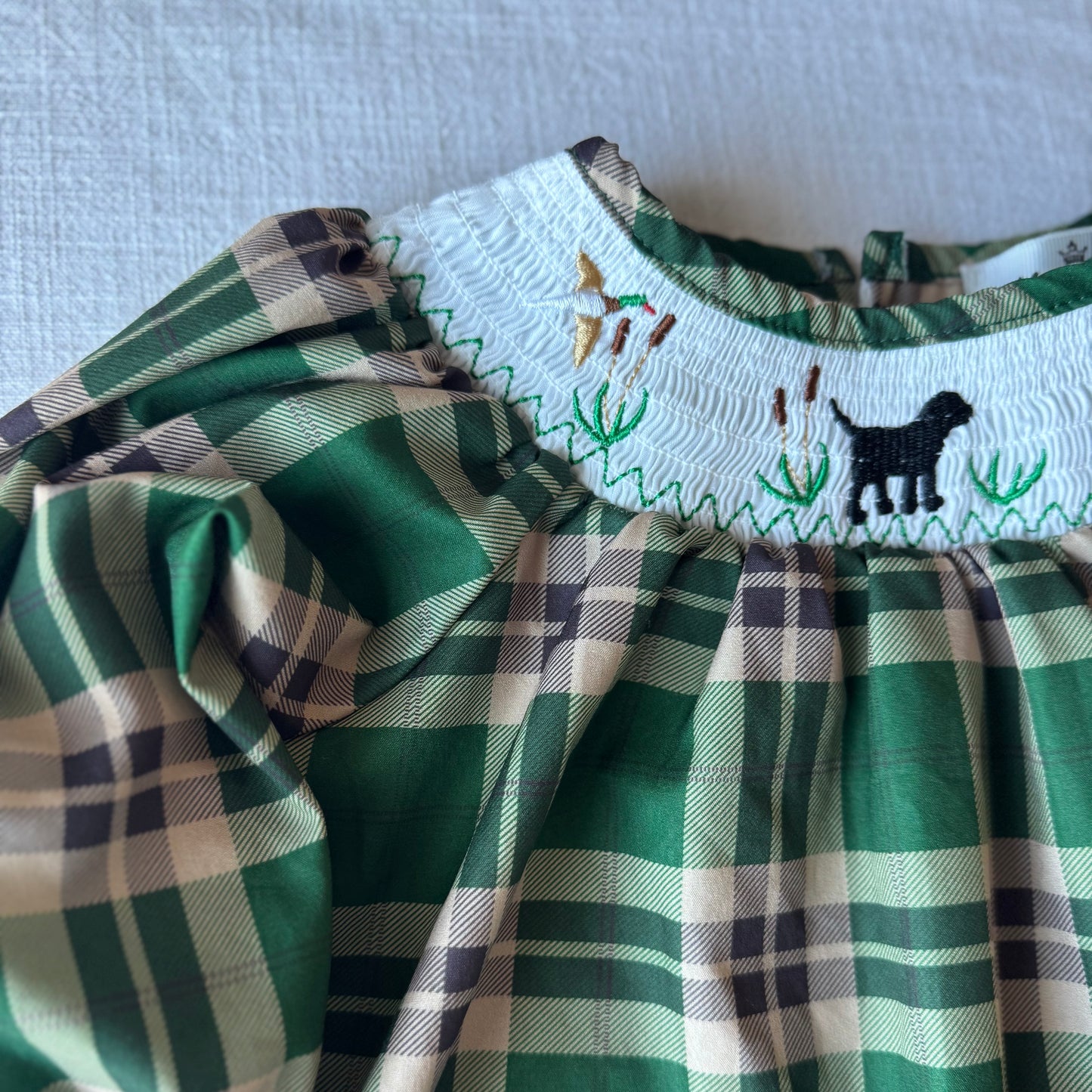 12-18 Month Duck & Dog Smocked Dress