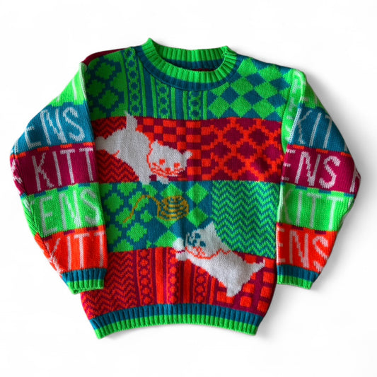6-7Y Vintage Cat Sweater