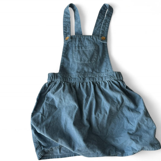 Size 5 Blue Cord Feel Overall Dress