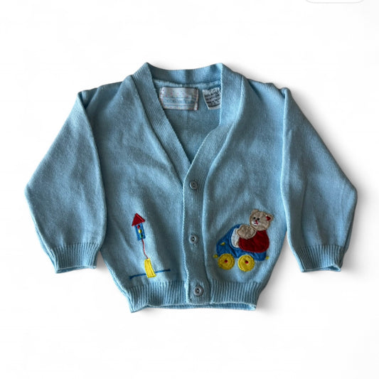 18 months Vintage Bear Car Cardigan