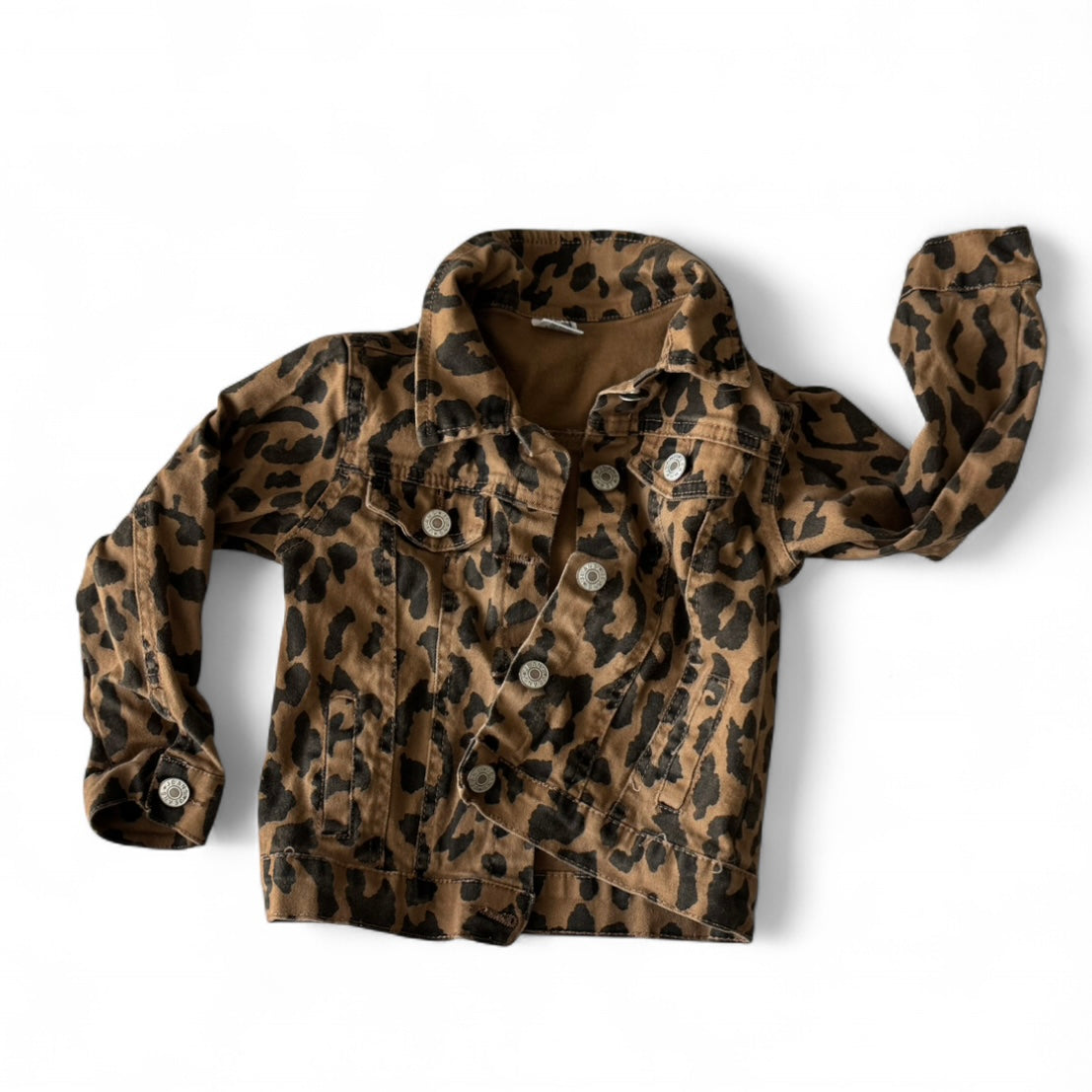 4T Leopard Print Jean Jacket