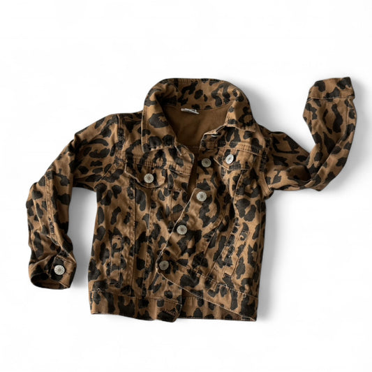 4T Leopard Print Jean Jacket