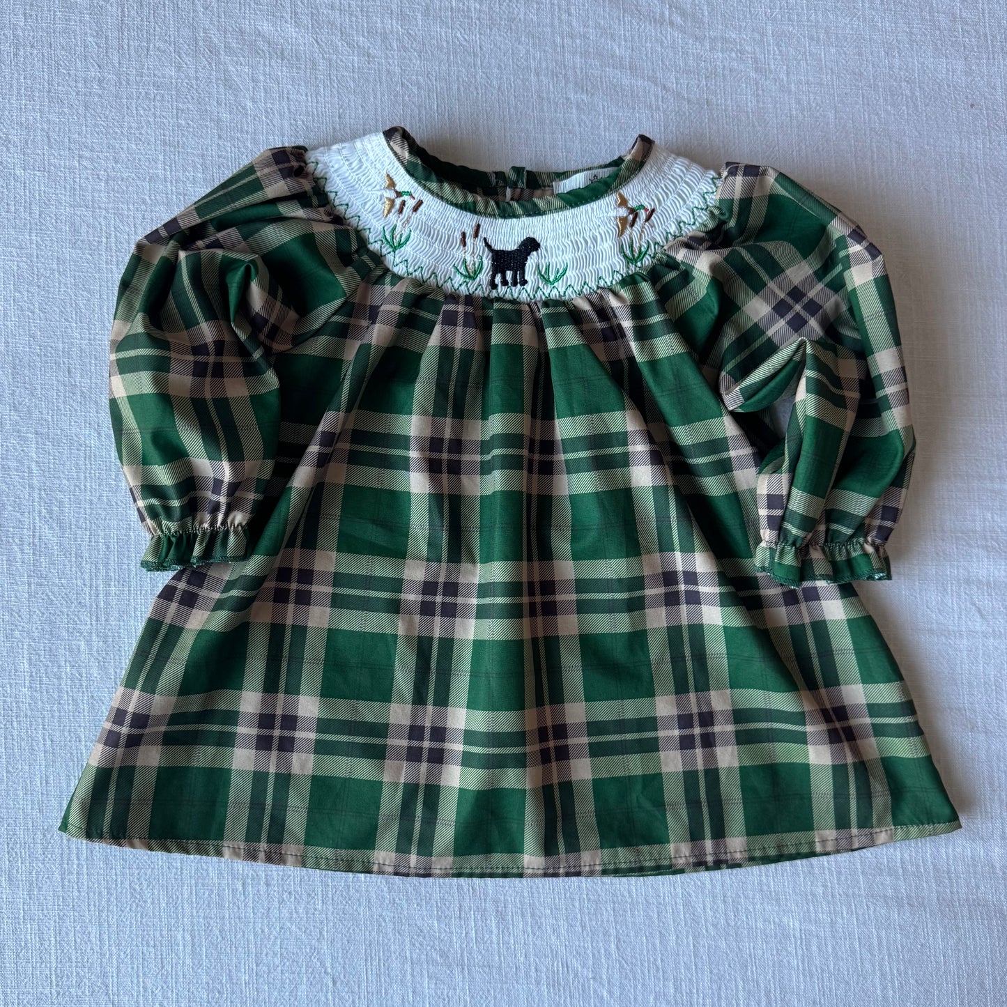 12-18 Month Duck & Dog Smocked Dress