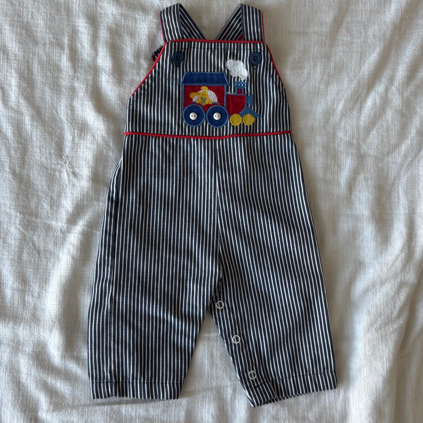 3-6 months Vintage Health-Tex Train Overalls
