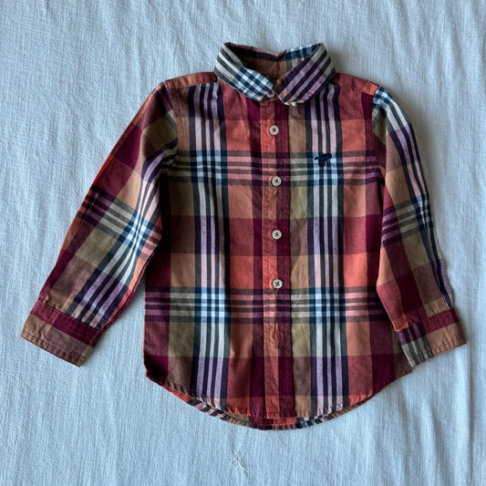 2T Harvest Plaid Button Down