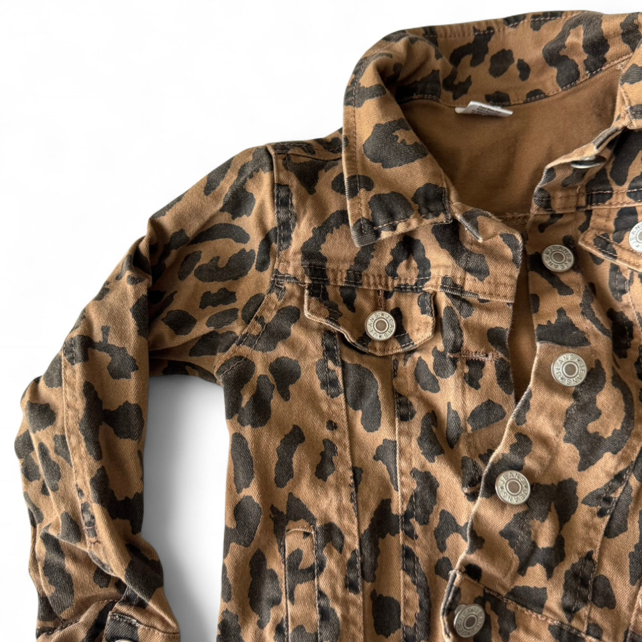 4T Leopard Print Jean Jacket
